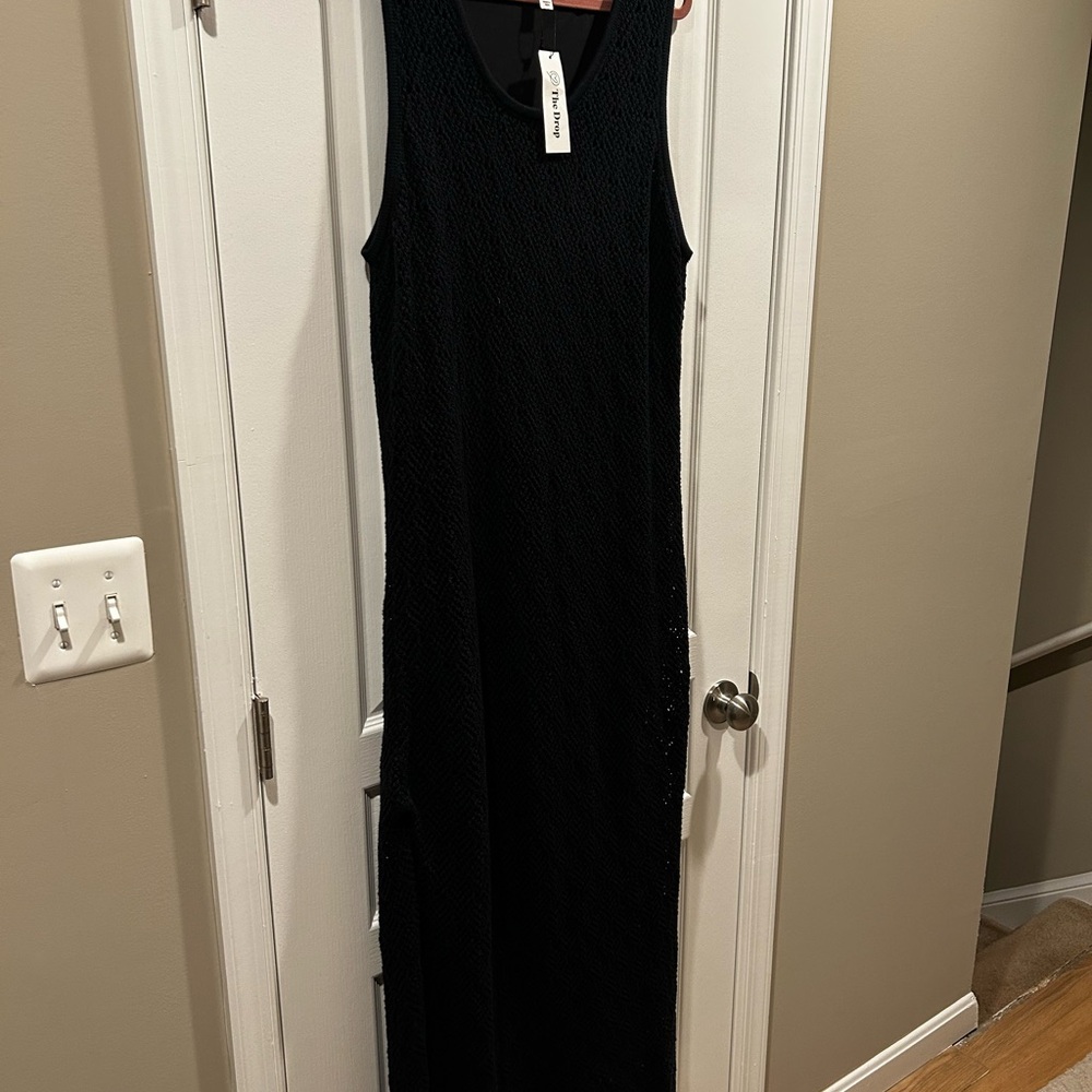 Sleeveless Navy Maxi Knit Dress - Picture 6 of 6